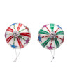 80MM Glass Stars & Stripes Carnival Ornaments, 2 Assorted 