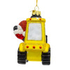 Noble Gems™ Glass Santa With Bulldozer Ornament
