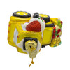 Noble Gems™ Glass Santa With Bulldozer Ornament