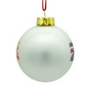 80MM Glass Washington & Lincoln White Ball Ornament