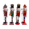 11" Blue, Green, Gold & Red Nutcrackers, 4 Assorted 