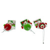 6" Red, Green & White With Stripes & Polka Dots Nutcracker Ornaments, 3 Assorted