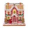 10" Battery Operated LED Lighted Gingerbread House With Men & Trees Table Piece