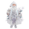 18" White Standing Santa With Bear