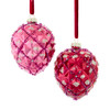 Glass Ruby Pomegranate Pinecones, 2 Assorted