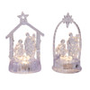 4.5" Battery Operated Warm White LED Nativity Scene Table Piece, 2 Assorted