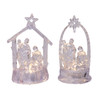 4.5" Battery Operated Warm White LED Nativity Scene Table Piece, 2 Assorted