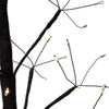 2' Pre-Lit Warm White Fairy LED USB Black Twig Tree