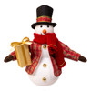Snowman With Plaid Jacket Ornament