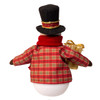 Snowman With Plaid Jacket Ornament