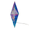 22" Lighted Magical Iridescence Holographic Foldable 5-Point Star + Remote
