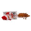 Battery Operated Moving Santa on Sleight With Reindeer Table Piece