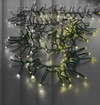 33' 1000L Variable White LED Multifunction Green Wire Cluster Garland + Remote