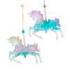Ombre Carousel Horse Onraments, 2 Assorted