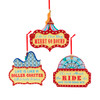 Carnival Sign With Sayings Ornaments, 3 Assorted