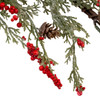 5' Iced Pine & Red Berry Garland