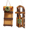 Toboggan & Sled With Wreath Ornaments, 2 Assorted