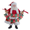 10.5" Fabriché™ Santa Holding "Merry Christmas" Banner Garland