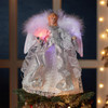 12" CUL Fiber-Optic LED Silver Angel Tree Topper