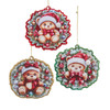 Bear In Wreath Ornaments, 2 Assorted