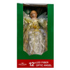 12" UL 30L Fairy LED Fiber Optic Gold Angel Treetop