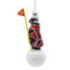 Noble Gems™ Glass Golf Bag On Golf Ball Ornament