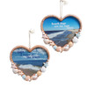 Beach Heart With Shell Trim and Sayings Ornaments, 2 Assorted