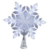 13“ UL 25L Cool White LED Glittered Snowflake Treetop