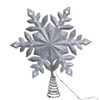 13" UL 25L Cool White LED Glittered Snowflake Tree Topper