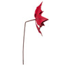 Ruby Red Velvet Sequined Poinsettia Stem