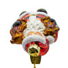 Noble Gems™ Glass Santa With Teddy Bear Ornament