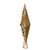 13.5" Multicolor 5-Point Star With Gold Accents Treetop
