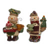 4.35-4.5" Snow Town Chef Snowman With Teapot and Cake Table Pieces, 2 Assorted
