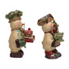 4.35-4.5" Snow Town Chef Snowman With Teapot and Cake Table Pieces, 2 Assorted
