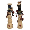 8.5-9.25" Snow Town Snowman Table Piece, 2 Assorted 