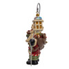 6.75" Snow Town Santa Holding Lamp Post Table Piece