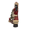 6.75" Snow Town Santa With Tree Table Piece