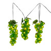 6' 75L Large Green Grape Cluster LED Light Set With Green Wire