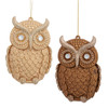Gold & Bronze Owl Ornaments, 2 Assorted