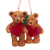 Holly Bearies Family Of 2 With Hearts Ornament For Personalization 