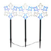 26“ Multi-Function LED Snowflake Yard Stakes