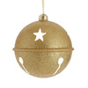 Gold Glitter Jingle Bell Ornament