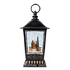 9.5" Battery Operated LED Santa In Town With Swirling Glitter Lantern