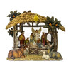 18" USB LED Nativity With Swirling Glitter Table Piece