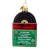 Noble Gems™ Glass Christmas Record Ornament