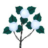 12' 10L Cool White Frosted Rose LED Light Set
