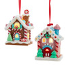 Battery Operated Light-Up Gingerbread House Ornaments, 2 Assorted