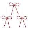 Red & Silver Bow Ornaments, 3-Piece Set