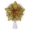 Red, Gold, Green Tinsel Star Treetops. 2 Assorted