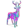 35.4“ Lighted Magical Iridescence Holographic Reindeer